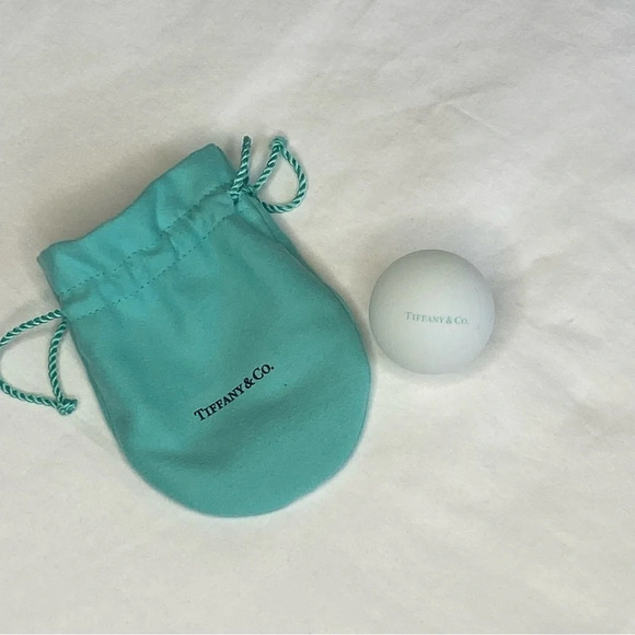 NEW TIFFANY & CO Table Tennis Racket/3 Balls Blue/Black Leather  American Walnut - Picture 5 of 16